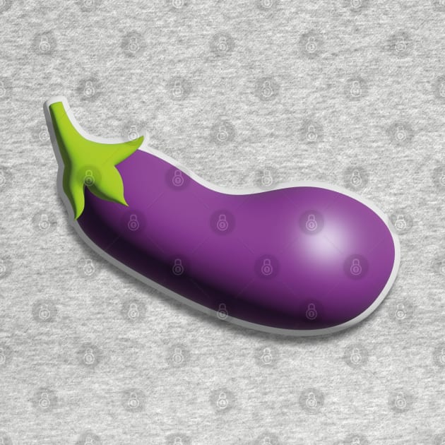 aubergine eggplant icon 3D by peterdy